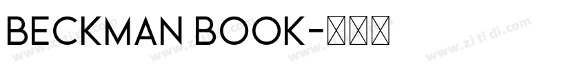 Beckman Book字体转换
